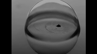Blowing a (half) bubble of water