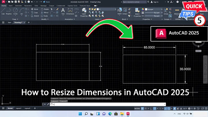 AutoCAD 2025 Tips & Trick CP.5 - How to Resize Dimensions in AutoCAD 2025