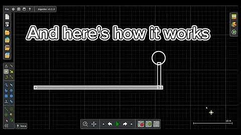 How to make a rectangle spin in 2 directions (2 ways) in Algodoo 