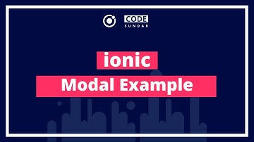 Ionic Modal Tutorial with Example - codesundar