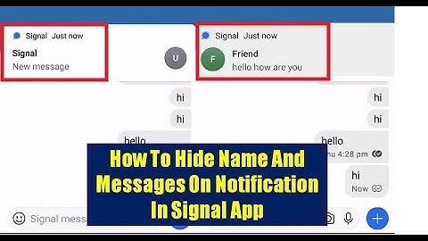 How To Hide Name And Messages On Notification In Signal App