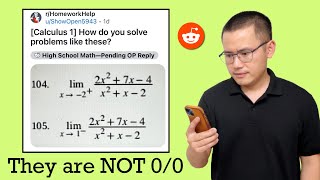 Calculus 1, how do you evaluate these limits (not 0/0 form) Reddit r/homeworkhelp