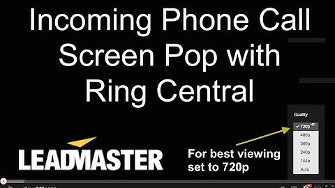 The CRM opens the contact record when your Ring Central soft phone rings.