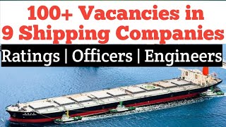 100 Vacancies For Ratings Officers And Engineers Merchant Navy Job Alerts Sea Jobs Job Ships