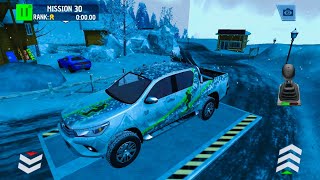 Realistic 4X4 Pick-up Parking Off-road Gameplay- Winter Ski Park Snow Driver [ 4K 60 FPS ]