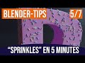 Blender tips 5  plein de sprinkles sur votre gteau en 5 minutes miam 