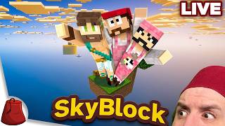 DrGluon Live - MineCraft SkyBlock with James and Zeuz! 08-22-26