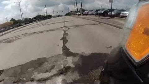 Potholes in Southfield on Greenfield road.