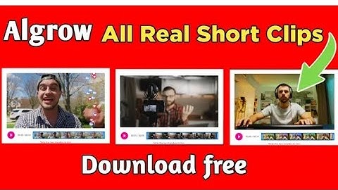 How to download short clips like Algrow/ algrow editing tutorial/ video clips like Algrow