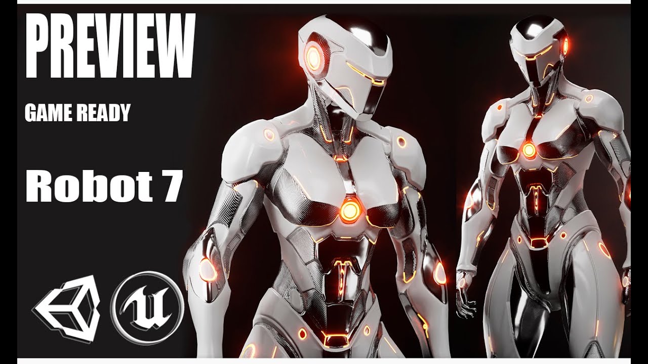 Robot 7 PREVIEW GAME READY 3D Character