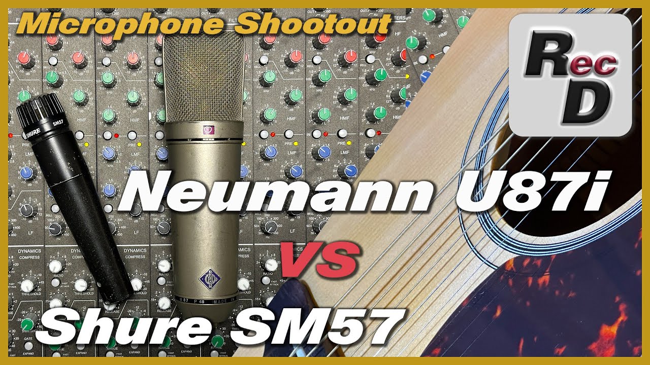 Neumann U87 (vintage) vs Shure SM57 Microphone Shootout Acoustic