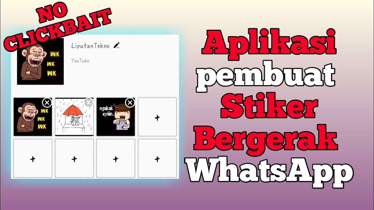 Cara Membuat PAKET Stiker  Whatsapp Bergerak  Menggunakan 