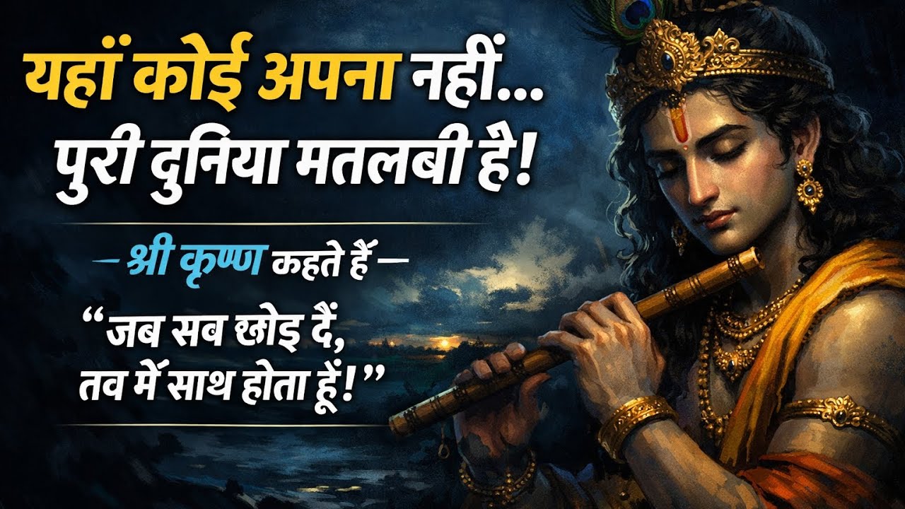 यहां कोई अपना नहीं है पूरी दुनिया मतलबी है 😰 Krishna motivation 🙏🏻🙏🏻🙏🏻🙏🏻