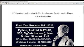 iSPLInception An Inception ResNet Deep Learning Architecture for Human Activity Recognition