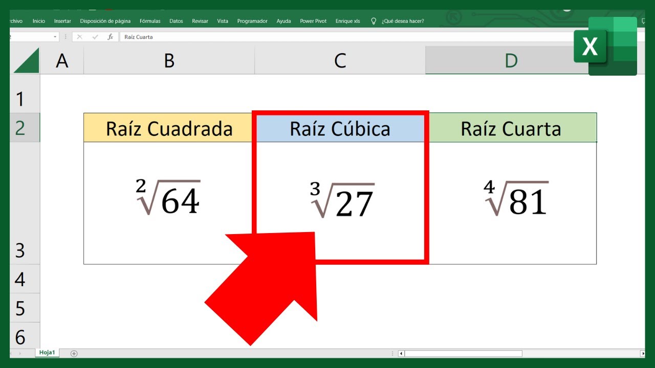 Como hacer las raices cuadradas