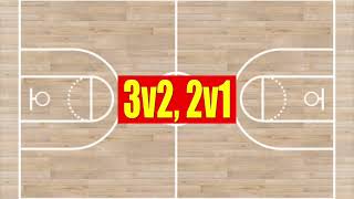 Simplified 3v2, 2v1: Basketball Drills