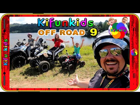 MINI MOTO INFANTIL DE BRINQUEDO PULANDO NA ÁGUA BRINCANDO DE TRILHA E  MANOBRAS NAS PEDRAS Kifunkids 