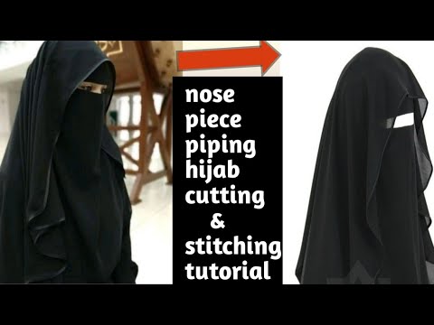 nose piece piping hijab tutorial
