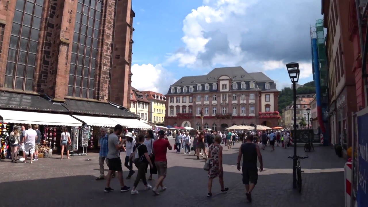 Heidelberg Rathaus und Heilig-Geist-Kirche