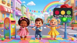 Stop, Wait, Go 🚦 Traffic Light Song Sri, Kish & Srika Bunny Tv