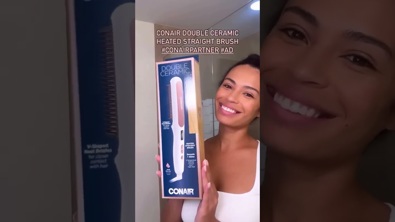 Get the smooth, shiny looks you love,  with the Conair Heated Straight Brush. Available 