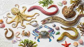 🌊 Epic Coastal Foraging Day: Moray Eel 🐍Sea Eel 🐍Hidden Octopus 🐙, Mini Pufferfish 🐡 & Stonefish 🐡