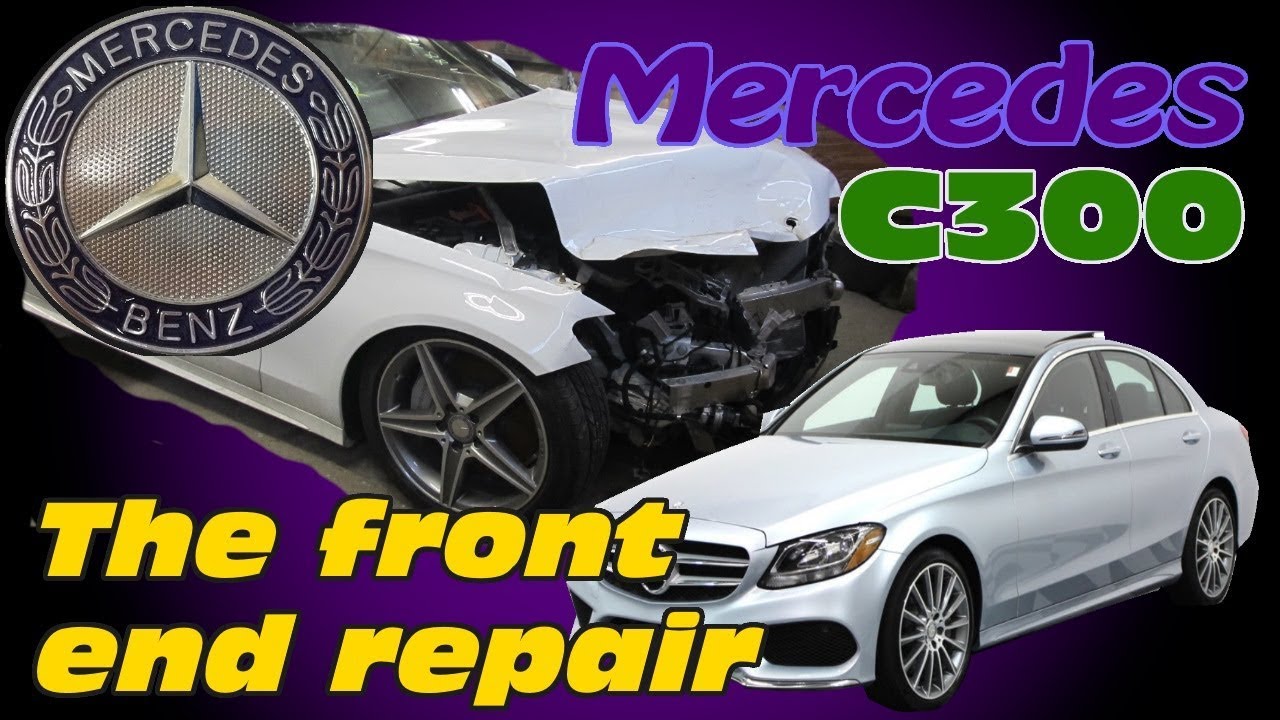 Mercedes C300. Body repair. Ремонт кузова. - YouTube