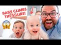 BABY CLIMBS THE STAIRS!