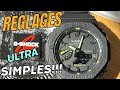 Rglages faciles g shock ga2100 heure t et hiver fuseau horaire date easy settings