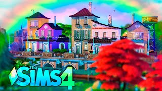 картинка: СТРОИМ РАДУЖНУЮ ДЕРЕВНЮ НА МОСТУ НАД РЕКОЙ - THE SIMS 4 (СИМС 4)