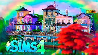 СТРОИМ РАДУЖНУЮ ДЕРЕВНЮ НА МОСТУ НАД РЕКОЙ  THE SIMS 4 (СИМС 4)