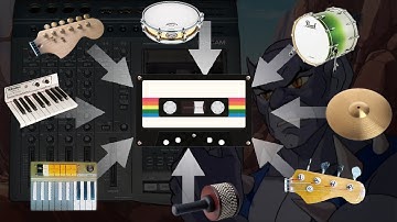 Recording 8 tracks on a 4 track cassette | Tascam 424 Mk II tutorial  | Making Panthro