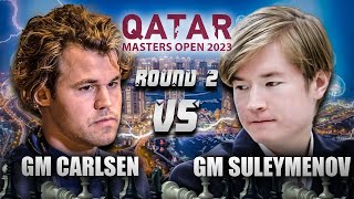 GRABE ang RESULTA!! Sabog sa buong mundo!! GM Carlsen vs GM Suleymenov Qatar Masters 2023 Round 2