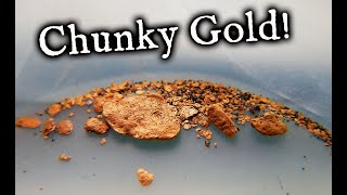 Chunky GOLD! found gold panning bedrock!