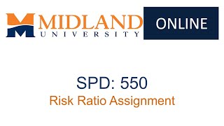 SPD: 550 - Module 3 Risk Ratio Assignment Instructions