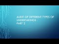 AUDIT OF DIFFERENT TYPES OF UNDERTAKINGS PART 2 CORPORATE ACCOUNTING AND AUDITING CMA INTER ICMAI