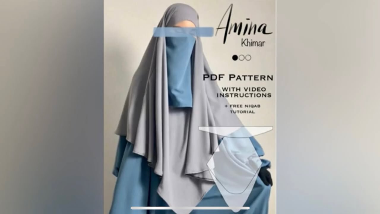 Sewing khimar AMINA together