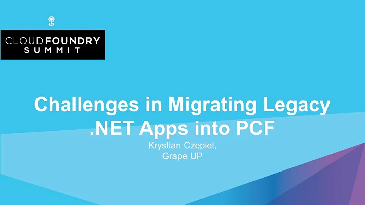 Challenges in Migrating Legacy .NET Apps into PCF ...