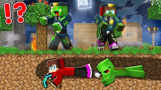 How Mikey and JJ ESCAPE From ZOMBIE Mikey and JJ POLICE ? Underground Kingdom ! - Minecraft (Maizen)