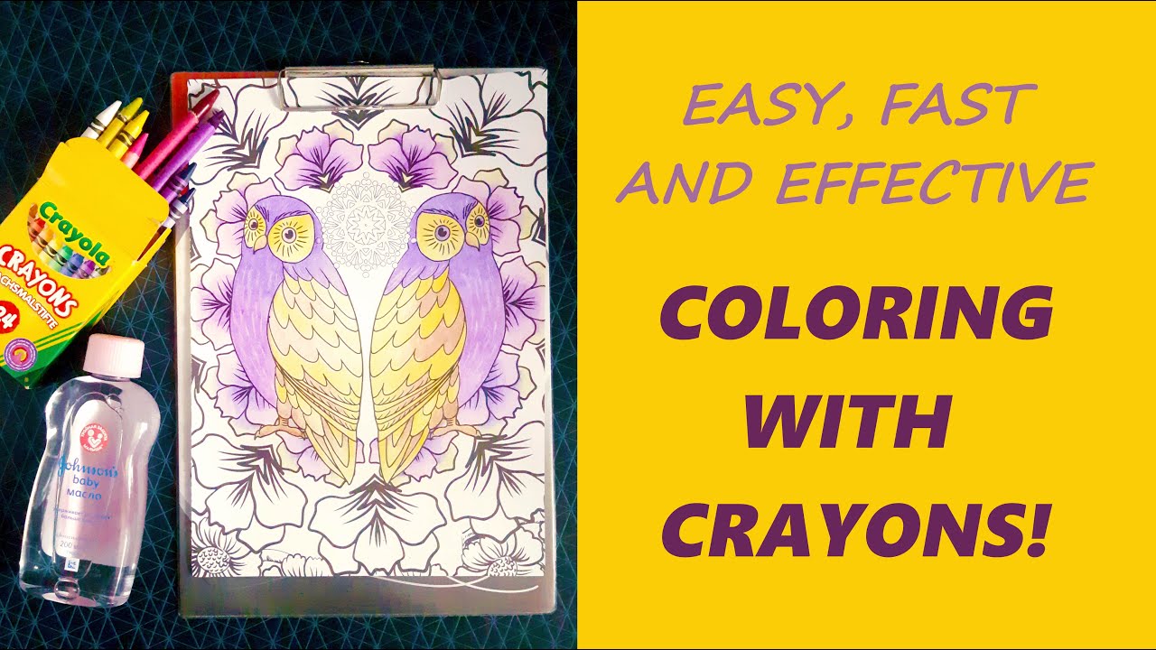 Tutorial: How to color with crayons - YouTube