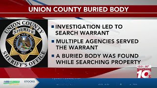 VIDEO: Union County Sheriff’s Office: Search warrant reveals body found on property