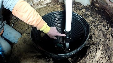 How To Set Sump  Pump and Discharge Through Foundation Wall,, by Apple Drains