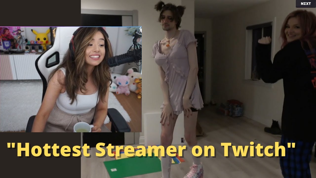 Pokimane reacts to xQc wearing a dress and roller blades - YouTube