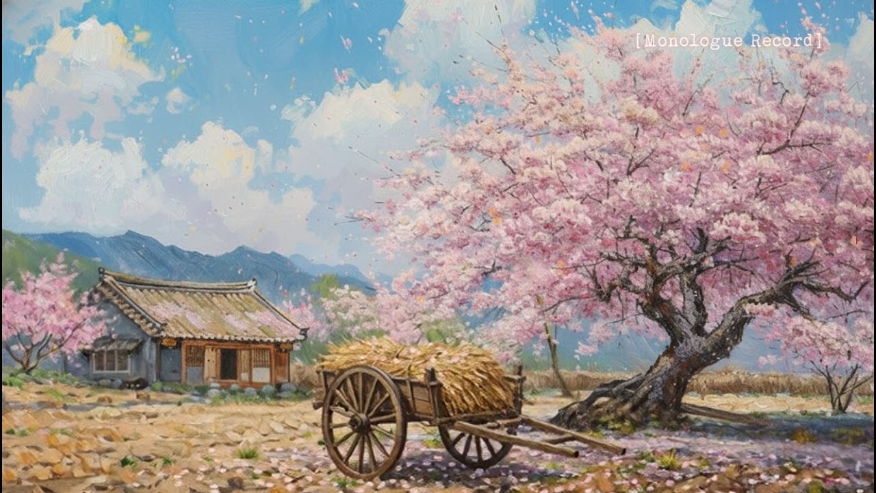 벚꽃 흩날리는 봄날  잔잔한 기타 연주곡🌸 1930s Calm Spring Daytime Instrumental (1 Hour)