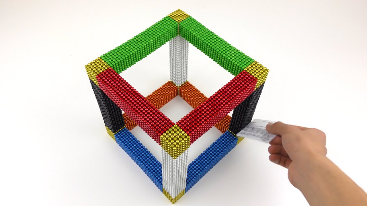 Oddly Satisfying 15,000 Balls ASMR Rainbow Cube YouTube