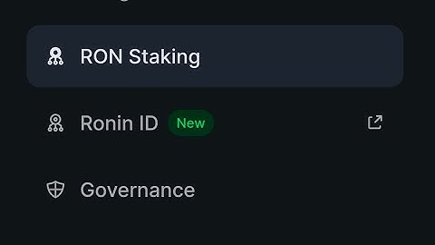 How to stake a RON token in a RONIN WALLET?