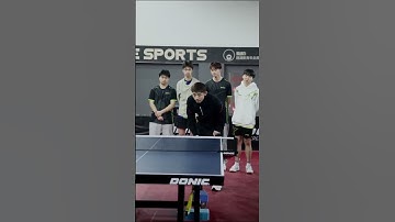 Zhang Jike hướng dẫn các học sinh flick trái trong bàn #tabletennis #zhangjike #malong #pingpong