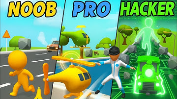 NOOB vs PRO vs HACKER - Shape Transformation Car Race