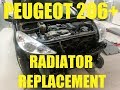 Peugeot 206+  Front bumper removal and radiator replacement [ HOW TO ]