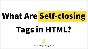 ✅ What Are Self-closing Tags In HTML? | What Are Empty Elements In HTML? | [ HTML Q & A ]